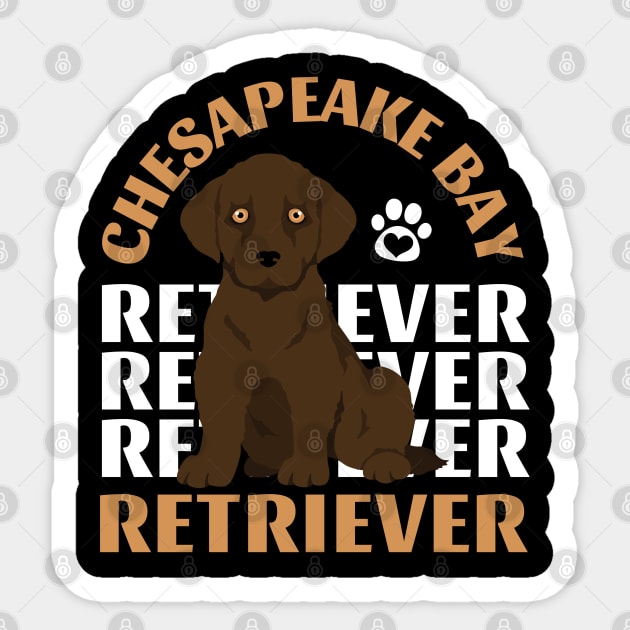 Cute Chesapeake Bay retriever Life is better with my dogs I love all the dogs Sticker by BoogieCreates